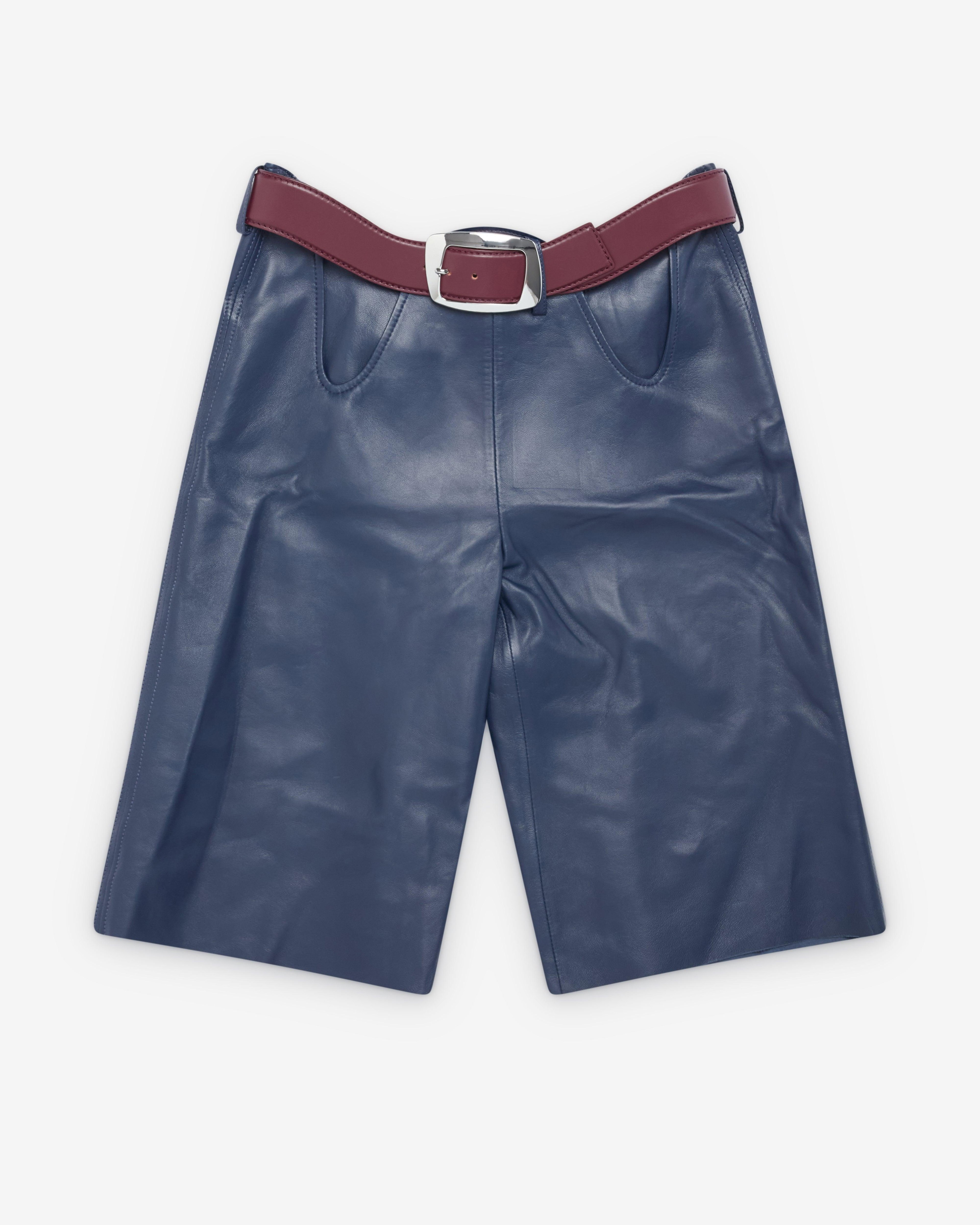 Jean Paul Gaultier - Women's Cut Out Bermuda Shorts - (Blue) by JEAN PAUL GAULTIER