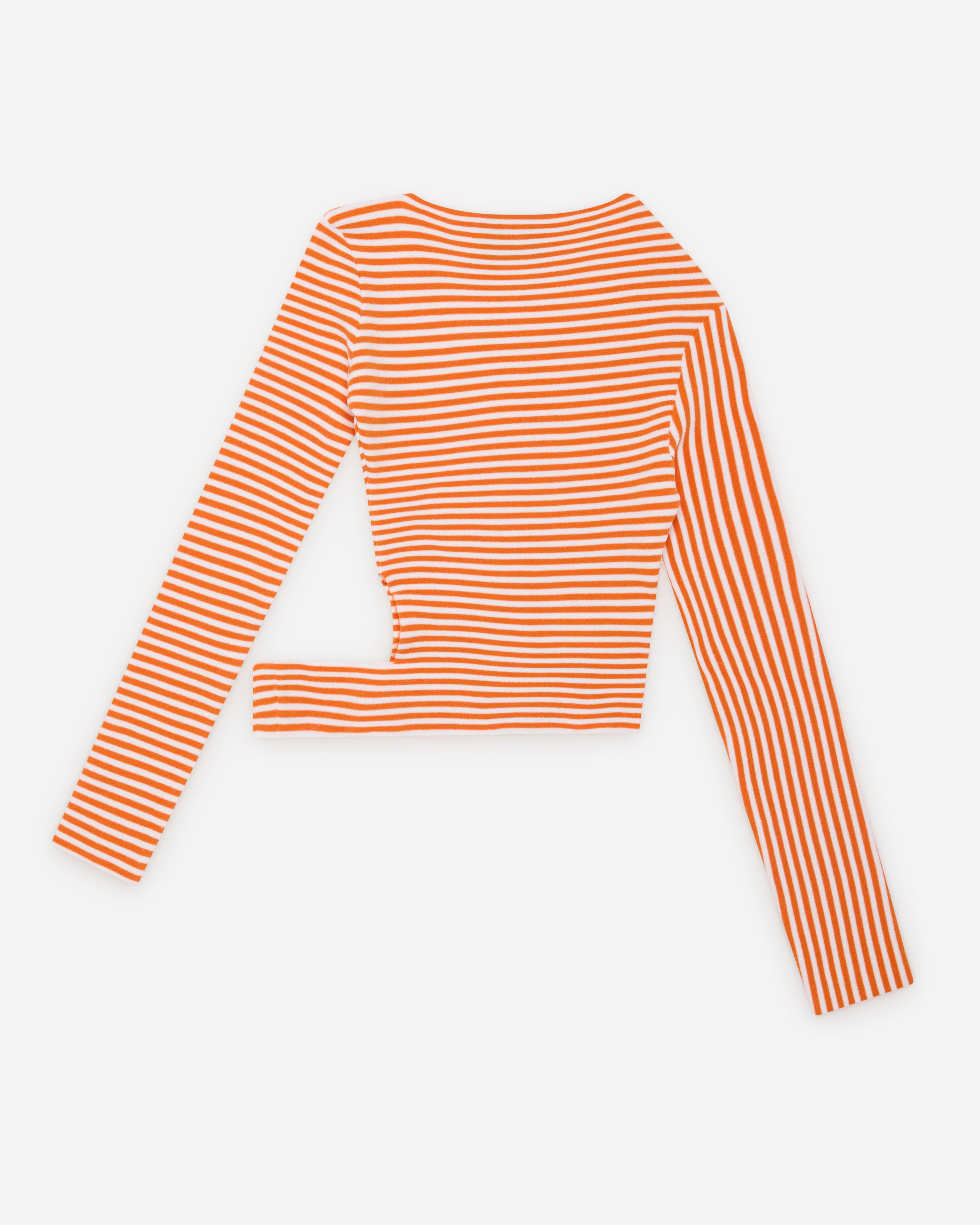 Jean Paul Gaultier - Women's Striped Bodysuit - (Orange) by JEAN PAUL GAULTIER