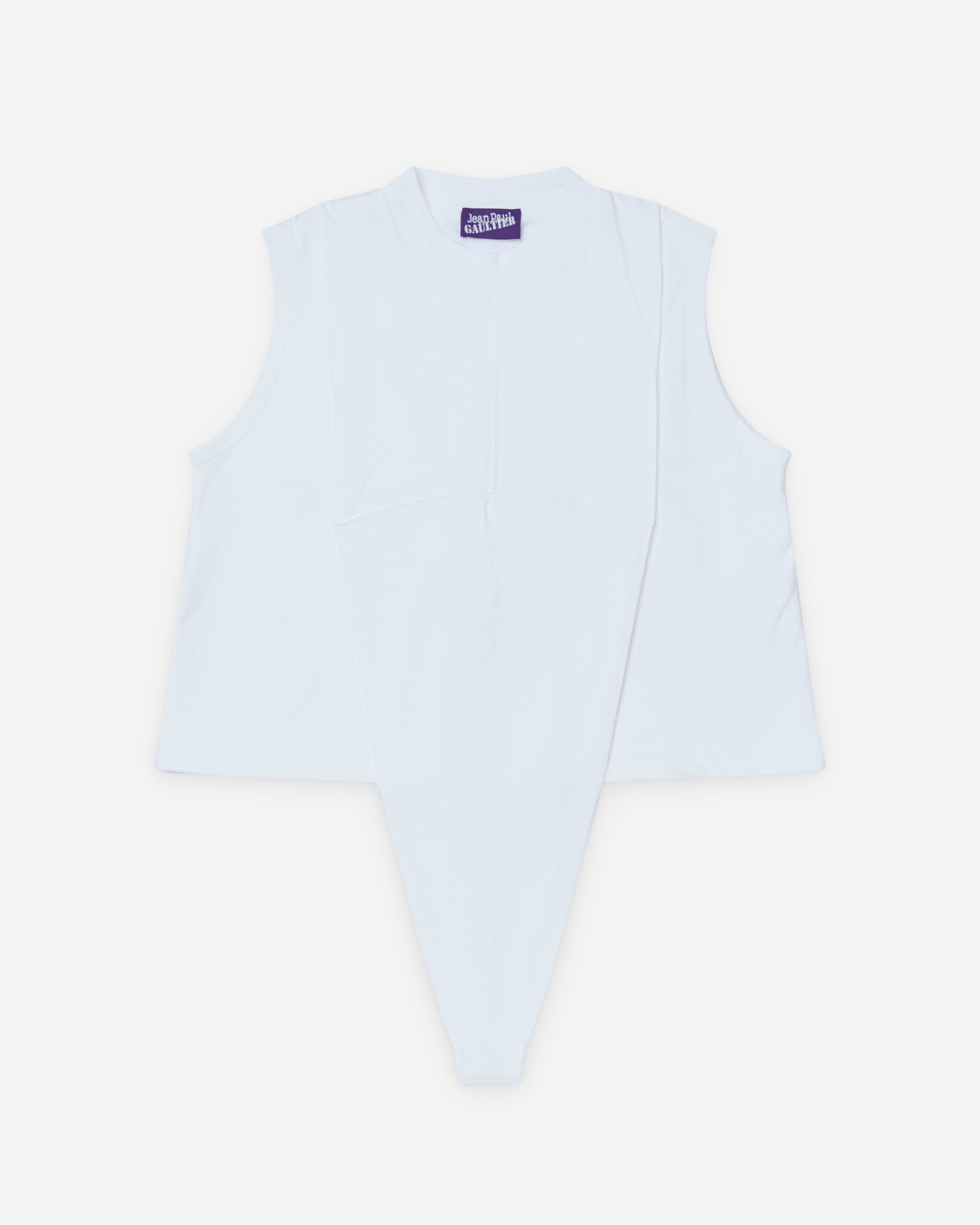 Jean Paul Gaultier - Women's Twisted Bodysuit - (White) by JEAN PAUL GAULTIER