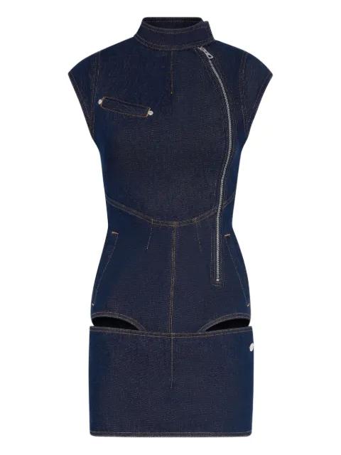 La Robe zipped denim mini dress by JEAN PAUL GAULTIER