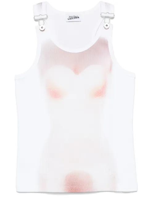 Le Classique-print tank top by JEAN PAUL GAULTIER