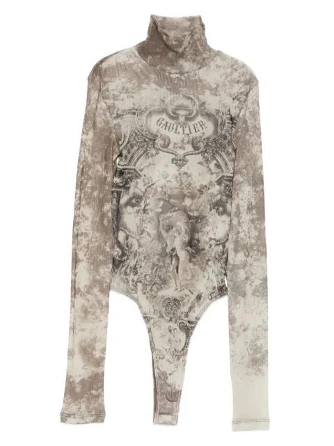 Médaillon-print bodysuit by JEAN PAUL GAULTIER