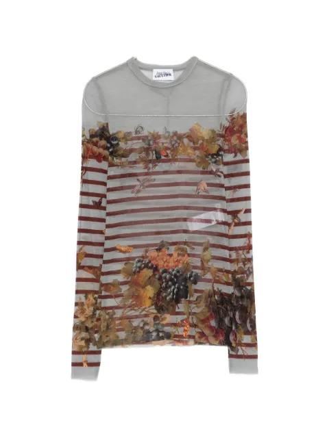 Marinière striped grape-print top by JEAN PAUL GAULTIER