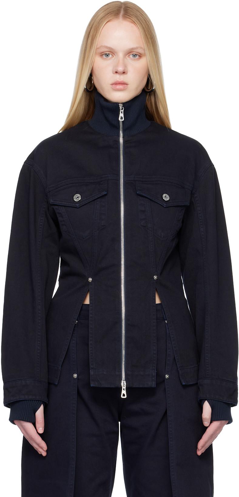 Navy 'The Slit' Denim Jacket by JEAN PAUL GAULTIER