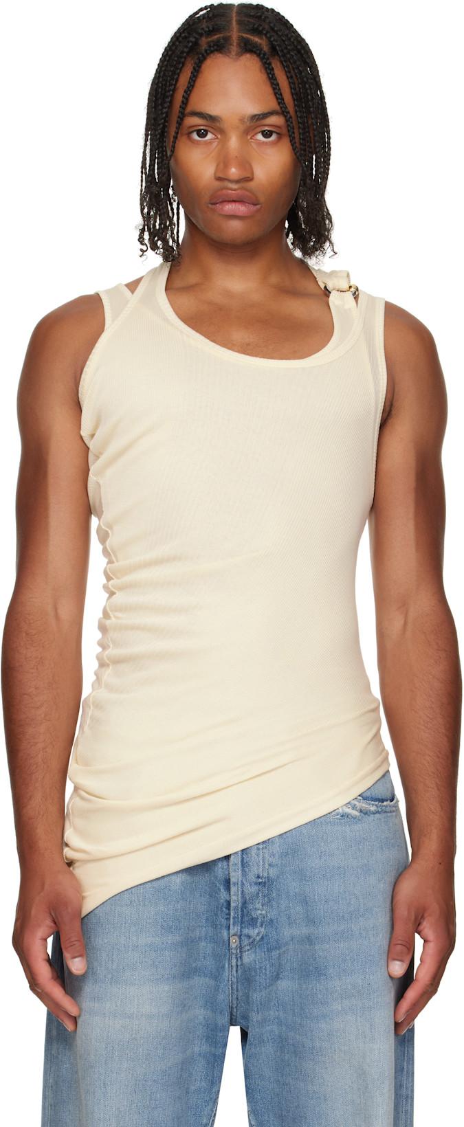 Off-White 'Gaultier' Piercing Tank Top by JEAN PAUL GAULTIER