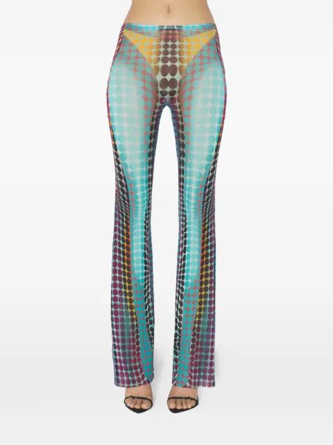 Re-edition flared printed trousers by JEAN PAUL GAULTIER