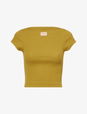 Ribbed Short-Sleeves Cotton-Knit T-Shirt by JEAN PAUL GAULTIER