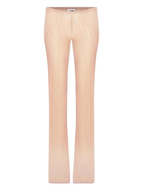 Spiral-print mesh trousers by JEAN PAUL GAULTIER