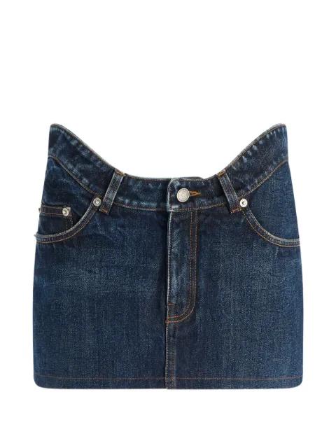 The Curved denim mini skirt by JEAN PAUL GAULTIER