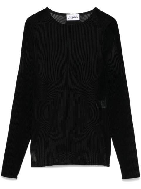 The Morphing Pinstripes top by JEAN PAUL GAULTIER