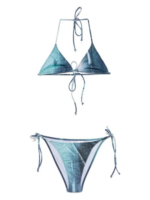 Water printed bikini by JEAN PAUL GAULTIER