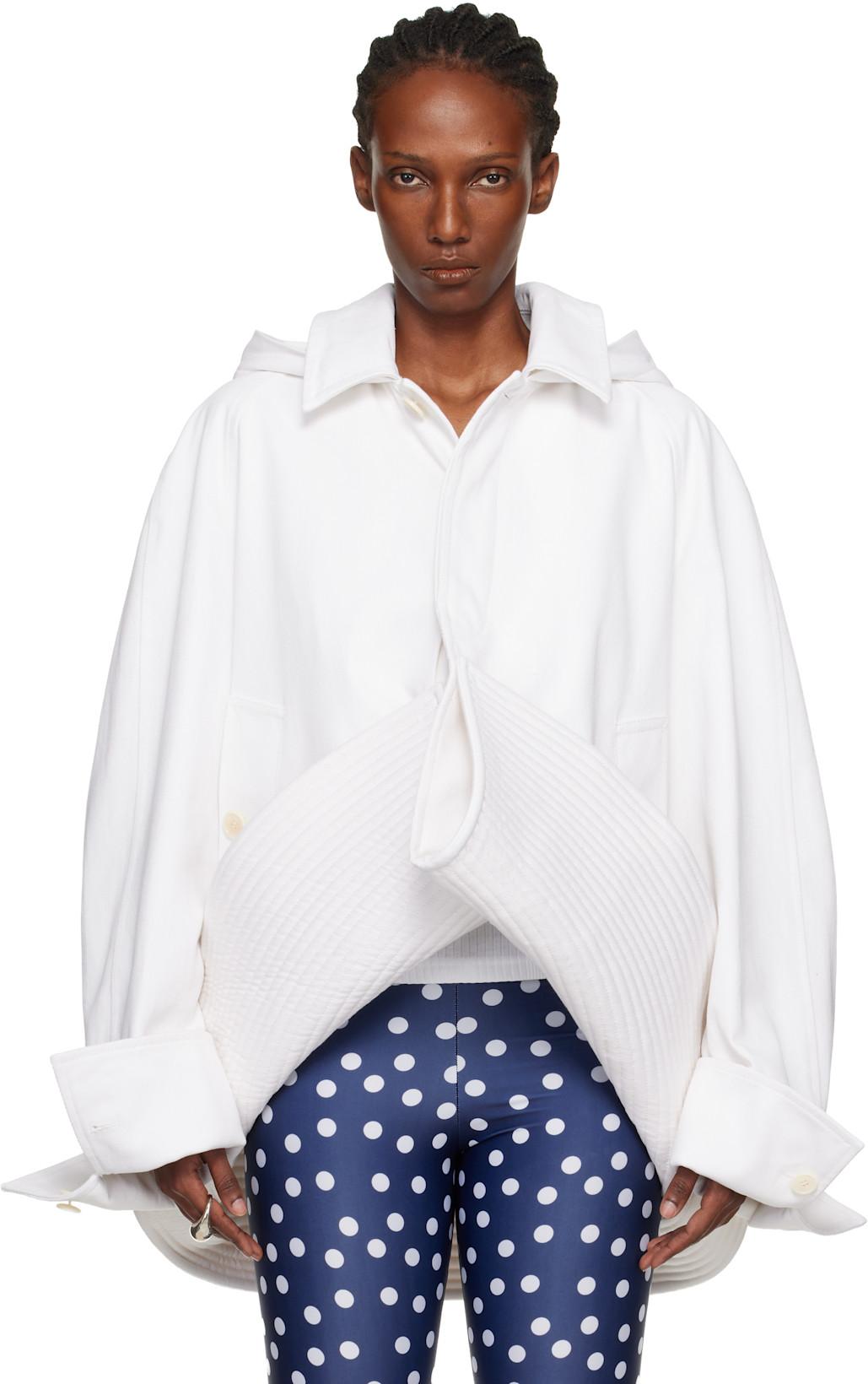 White 'The Sailor Short' Trench Coat by JEAN PAUL GAULTIER