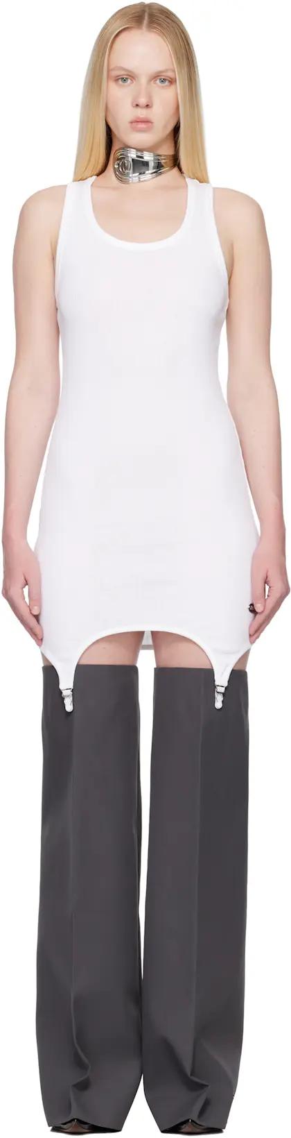 White 'The White Garter' Minidress by JEAN PAUL GAULTIER