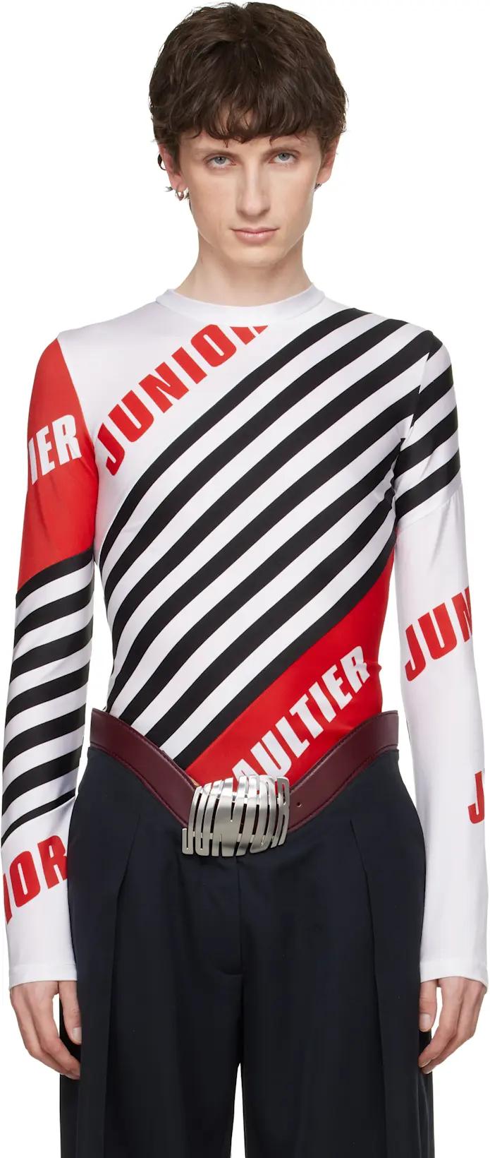 White & Black 'The Junior Gaultier' Top by JEAN PAUL GAULTIER