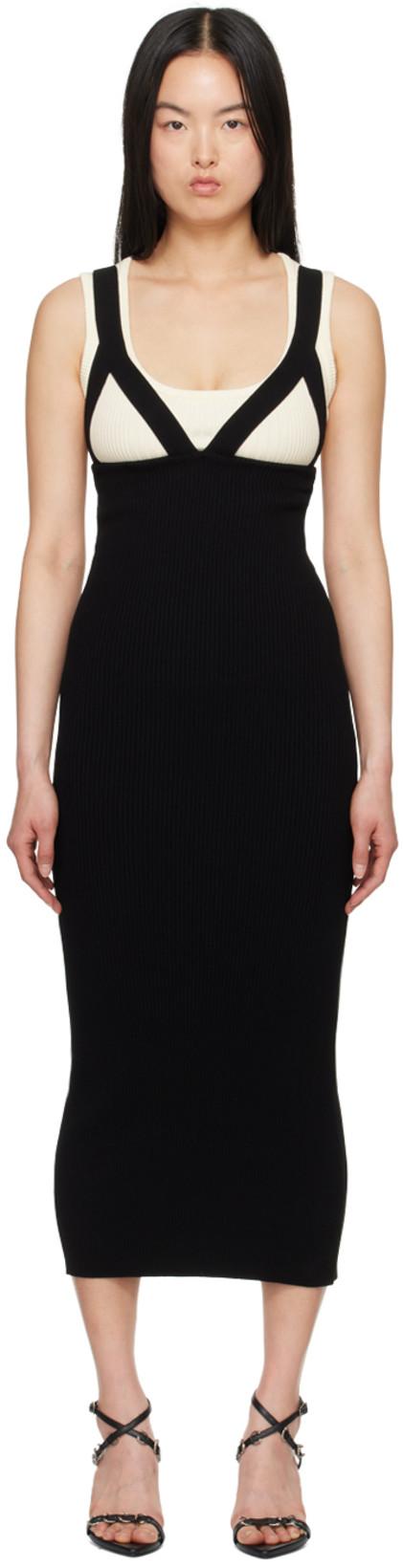 White & Black 'The Madone' Maxi Dress by JEAN PAUL GAULTIER