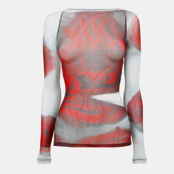 Women's Long Sleeve Crop Top by JEAN PAUL GAULTIER
