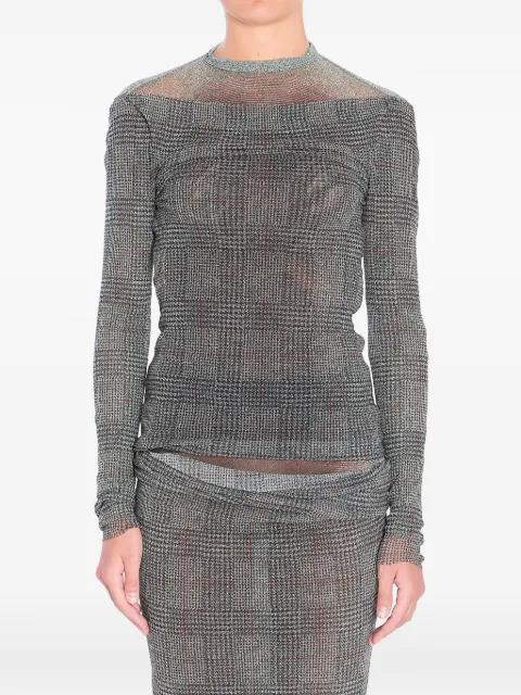 checked mesh top by JEAN PAUL GAULTIER