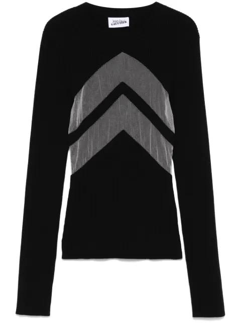 chevron-detail sweater by JEAN PAUL GAULTIER