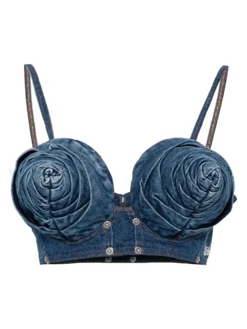 denim crop top by JEAN PAUL GAULTIER