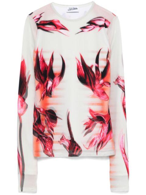 double-layered printed top by JEAN PAUL GAULTIER