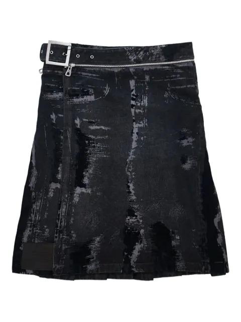 flock-detail pleated skirt by JEAN PAUL GAULTIER
