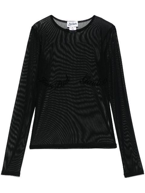 flocked-logo T-shirt by JEAN PAUL GAULTIER