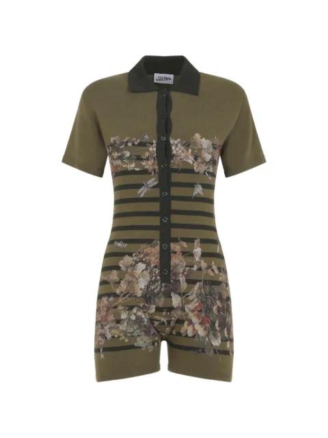 floral-print striped playsuit by JEAN PAUL GAULTIER
