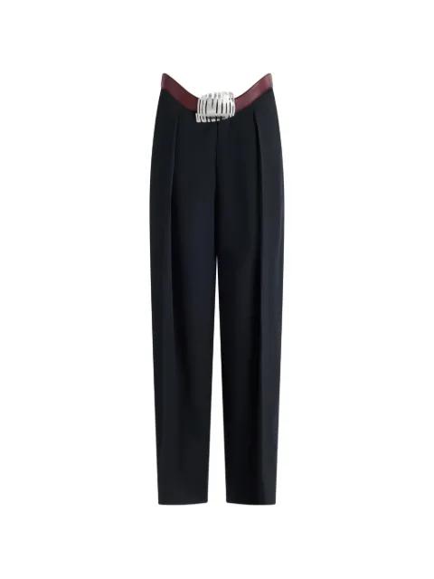 integrated leather belt trousers by JEAN PAUL GAULTIER