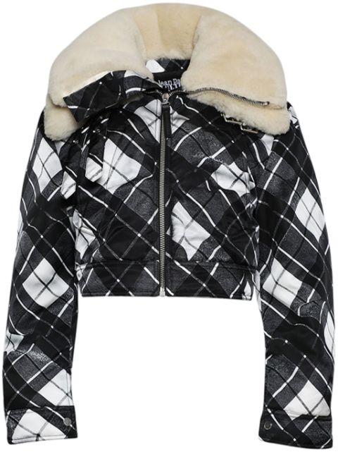 layered shearling-collar jacket by JEAN PAUL GAULTIER