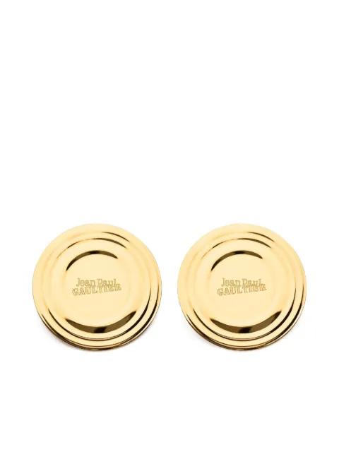 logo-engraved earrings by JEAN PAUL GAULTIER