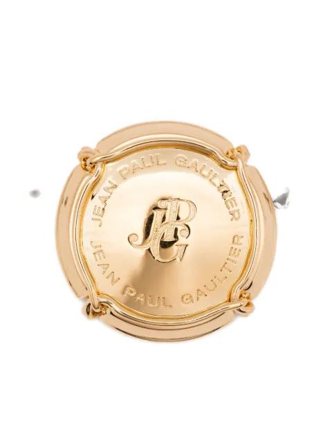 logo-engraved earrings by JEAN PAUL GAULTIER