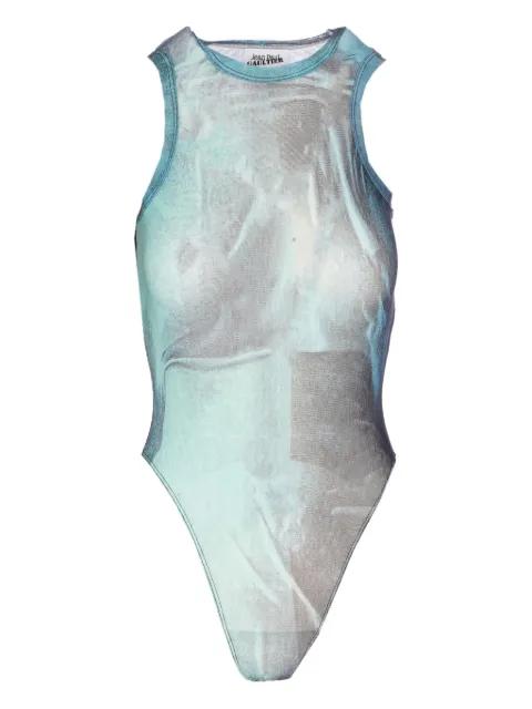 mesh water-print bodysuit by JEAN PAUL GAULTIER