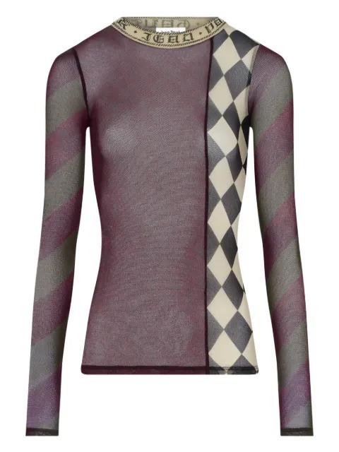 patchwork long-sleeves Top by JEAN PAUL GAULTIER