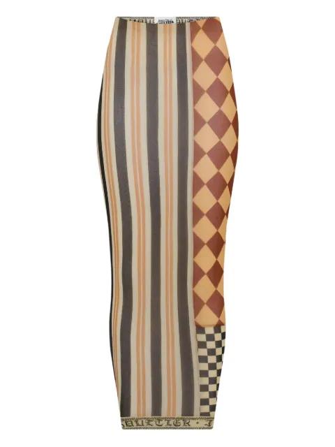patchwork printed maxi skirt by JEAN PAUL GAULTIER