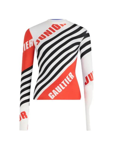 printed long-sleeve top by JEAN PAUL GAULTIER