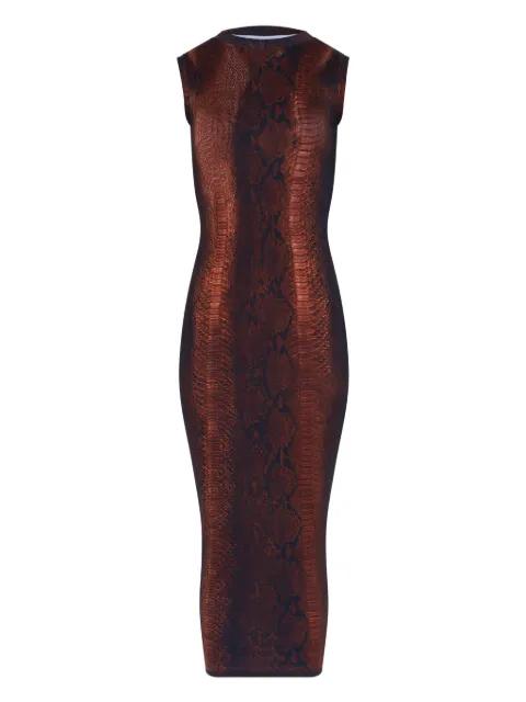 python-printed midi dress by JEAN PAUL GAULTIER
