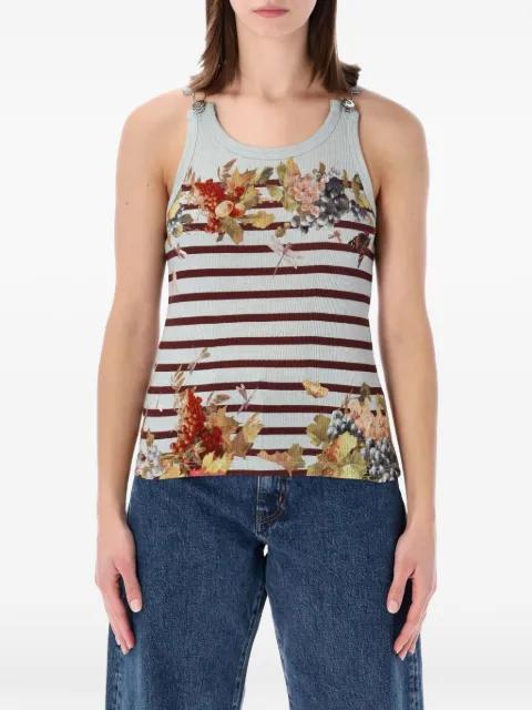 ribbed floral tank top by JEAN PAUL GAULTIER