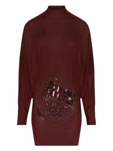 sequin-embellished high-neck dress by JEAN PAUL GAULTIER