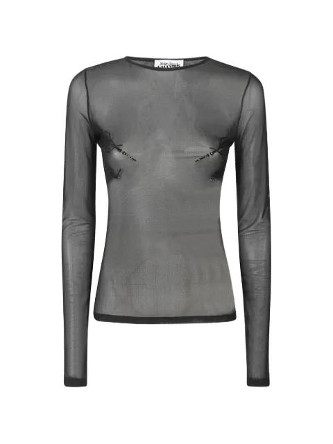sequin-embroidered mesh top by JEAN PAUL GAULTIER