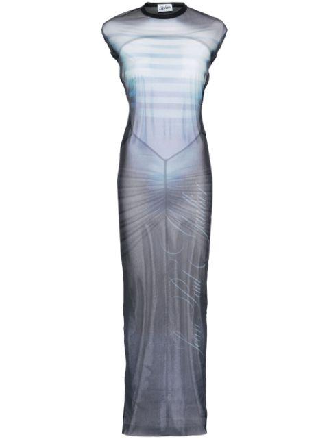 sheer maxi dress by JEAN PAUL GAULTIER