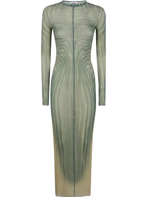 spiral-print maxi dress by JEAN PAUL GAULTIER