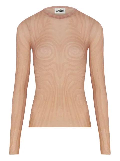 spiral-print top by JEAN PAUL GAULTIER