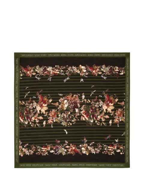 striped floral scarf by JEAN PAUL GAULTIER