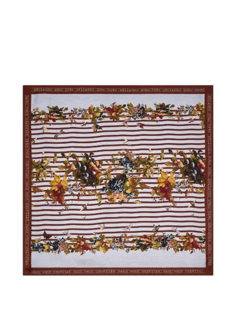 striped floral scarf by JEAN PAUL GAULTIER