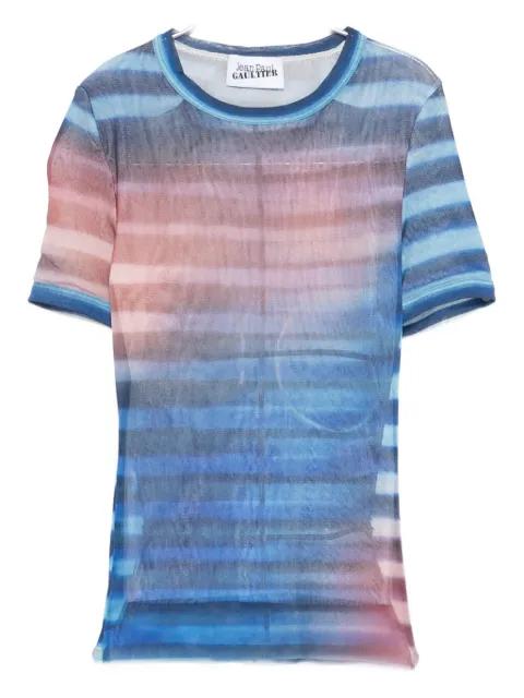 striped mesh top by JEAN PAUL GAULTIER