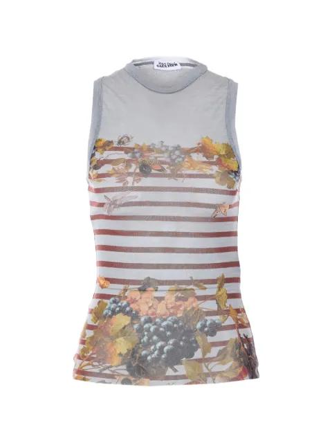 striped print tank top by JEAN PAUL GAULTIER