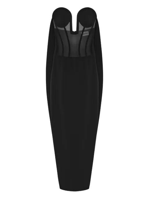 tulle-insert corset dress by JEAN PAUL GAULTIER