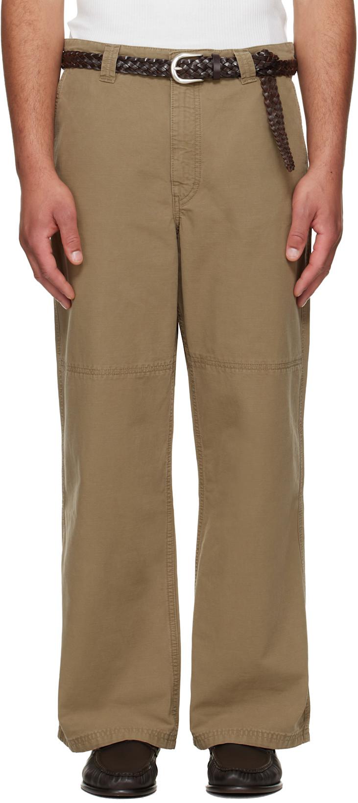 Beige Genua Chino Trousers by JEANERICA