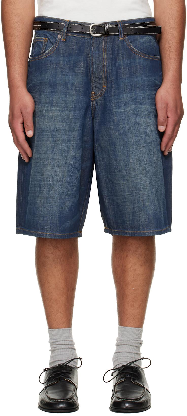 Blue Brera Denim Shorts by JEANERICA