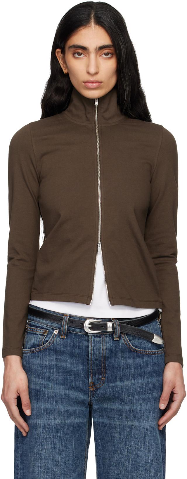 Brown Olive Track Jacket by JEANERICA